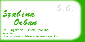 szabina orban business card