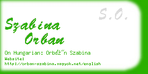 szabina orban business card